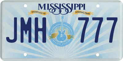 MS license plate JMH777