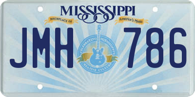MS license plate JMH786