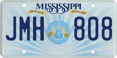 MS license plate JMH808