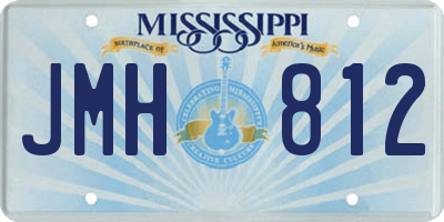 MS license plate JMH812