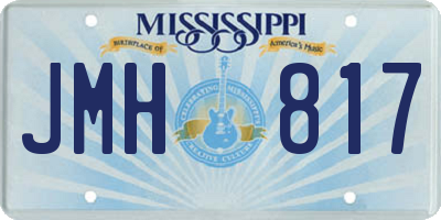 MS license plate JMH817