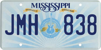 MS license plate JMH838