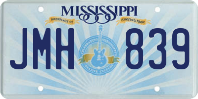 MS license plate JMH839
