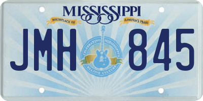 MS license plate JMH845