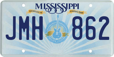MS license plate JMH862