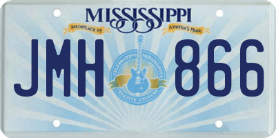 MS license plate JMH866