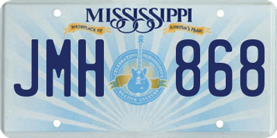 MS license plate JMH868
