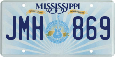 MS license plate JMH869
