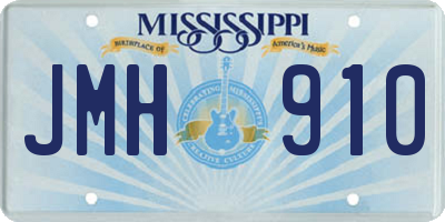 MS license plate JMH910