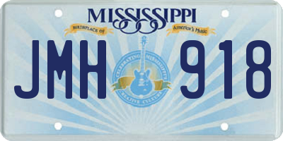 MS license plate JMH918