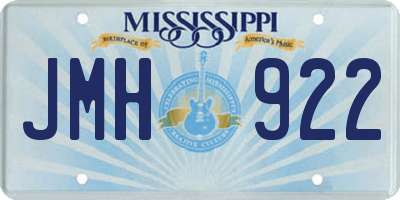 MS license plate JMH922