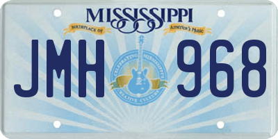 MS license plate JMH968
