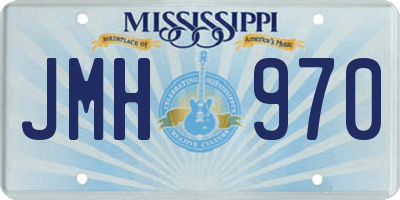 MS license plate JMH970