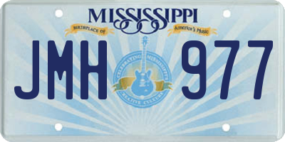 MS license plate JMH977