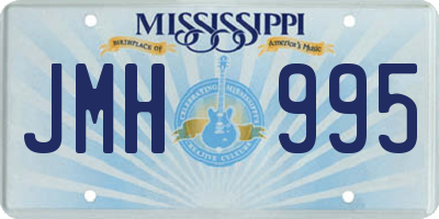 MS license plate JMH995