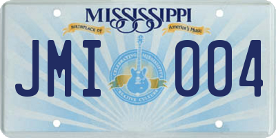 MS license plate JMI004