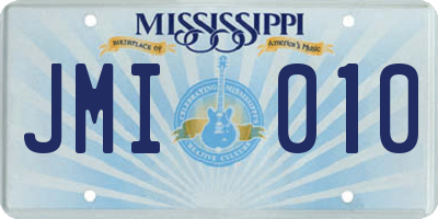 MS license plate JMI010