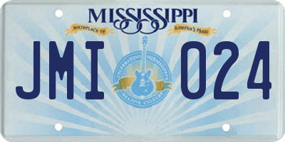 MS license plate JMI024