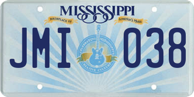 MS license plate JMI038