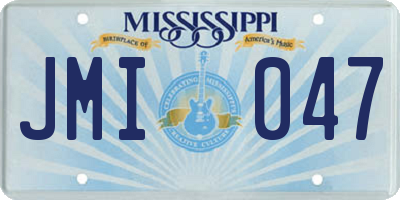 MS license plate JMI047
