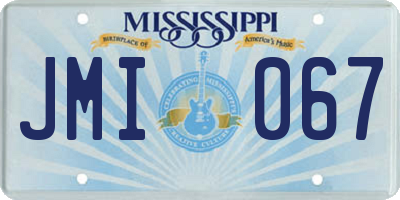 MS license plate JMI067