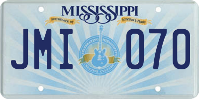 MS license plate JMI070