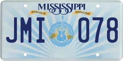 MS license plate JMI078