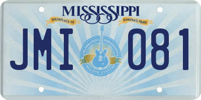 MS license plate JMI081