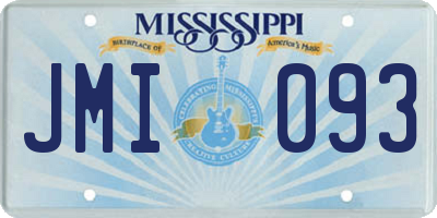 MS license plate JMI093