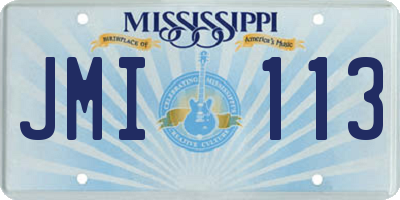 MS license plate JMI113