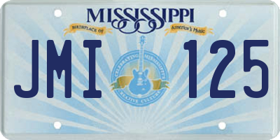MS license plate JMI125