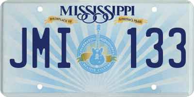 MS license plate JMI133