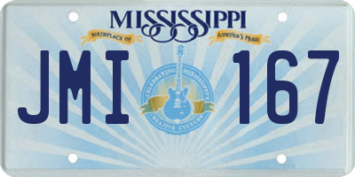 MS license plate JMI167