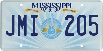 MS license plate JMI205