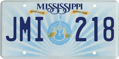 MS license plate JMI218