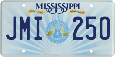 MS license plate JMI250