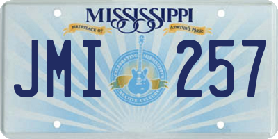 MS license plate JMI257
