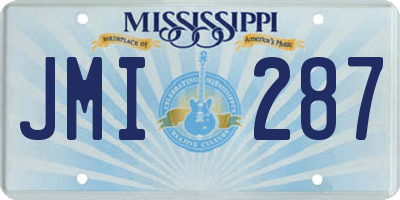 MS license plate JMI287