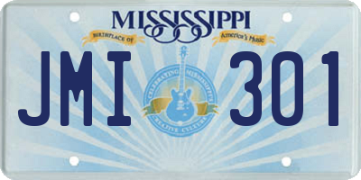 MS license plate JMI301