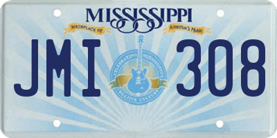 MS license plate JMI308
