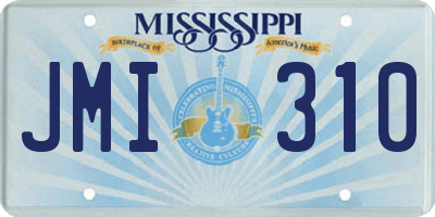 MS license plate JMI310