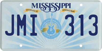 MS license plate JMI313