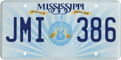 MS license plate JMI386