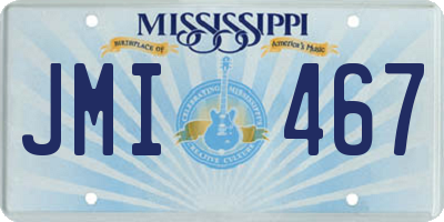 MS license plate JMI467
