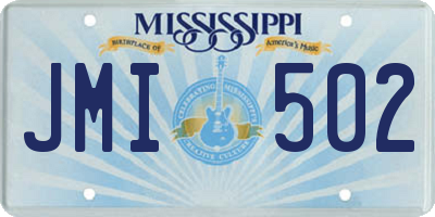 MS license plate JMI502