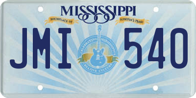 MS license plate JMI540