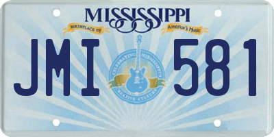 MS license plate JMI581