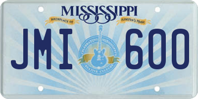 MS license plate JMI600