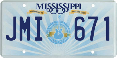 MS license plate JMI671