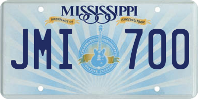 MS license plate JMI700